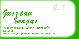 gusztav varjas business card